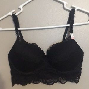 Black push up bralette